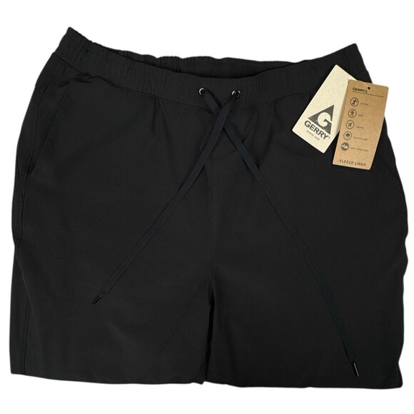 Gerry Jogger Windbreaker Pants Womans Large Black Fleeced Lined Active Hike New - Picture 2 of 11